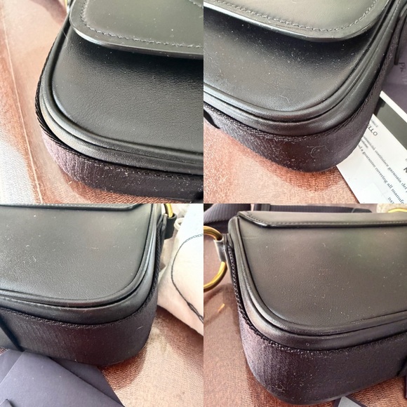 Authentic Prada 1BD302 Pattina in Pelle Vitello Black Leather. - Picture 13 of 16